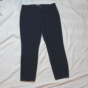 ANN TAYLOR LOFT CURVY SKINNY JEANS WOMENS 12 ANKLE LIKE NEW!! MID RISE